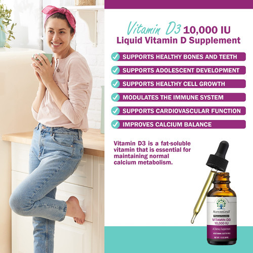 Suplemento Naturegenx Vitamina D3 Líquida 10000 Ui 30ml - Imagem 3