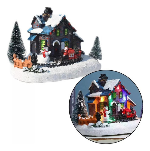 Decoração De Cidade Do Interior Com Trem De Natal Europeu A - Imagem 8