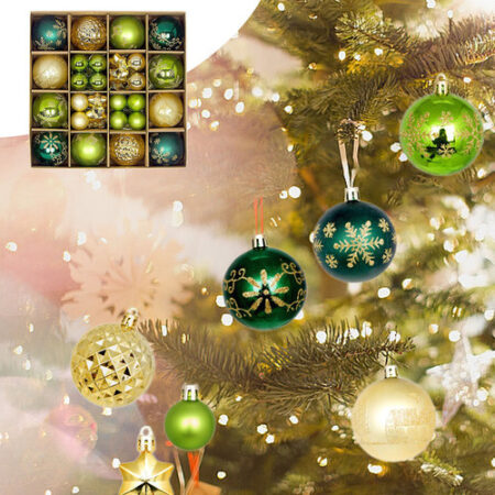 44 Bolas Penduradas Coloridas Para Árvore De Natal, Suprimen - Imagem 22
