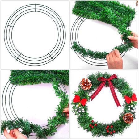 2x Fazendo Arranjo Floral Diy Feriado 30cm - Imagem 8