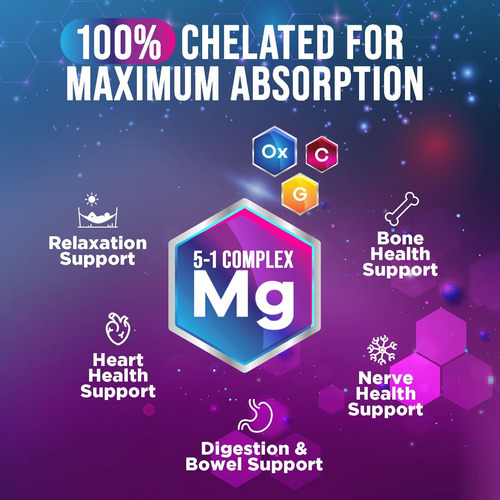 Complexo De Magnésio Suplemento 500mg - Alta Absorção Glicin - Imagem 6