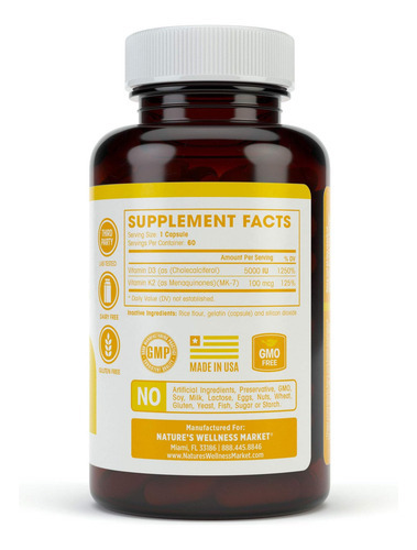 Vitamina K2 (mk7) Com Suplemento D3 Para Melhor Absorção - S - Imagem 5