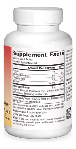 Ayurvédica Planetária, Triphala 1000mg - 120 Tabletes - Imagem 3