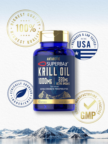 Suplemento Carlyle Antarctic Krill Oil 1000 Mg 60 Cápsulas - Imagem 6