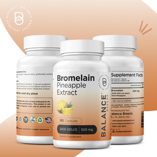 Suplemento Balance Breens Bromelaína E Extrato De Abacaxi 50 - Imagem 4