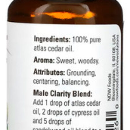 Óleo De Cedro Atlas Now Foods 30ml Puro Importado 2un - Imagem 4