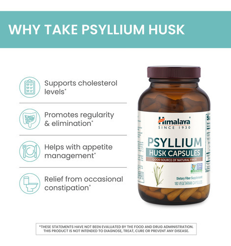 Cápsulas Himalaya Psyllium Husk 3000 Mg Para Fibra 18 - Imagem 3