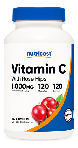 Vitamina C Nutricost 1000 Mg 120 Cápsulas