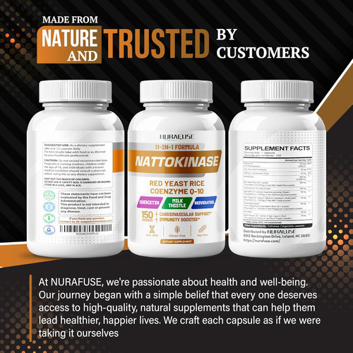 Fórmula Nurafuse Nattokinase 11 Em 1 - 4.750 Mg Com Fermento - Imagem 6