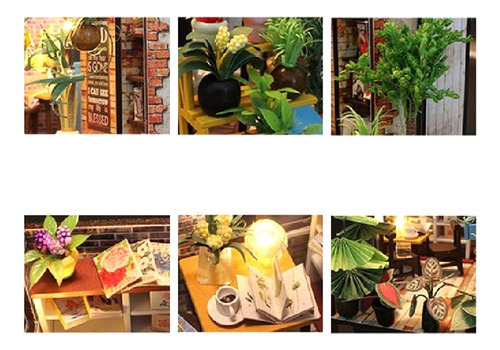 1:24 Diy Kit Casa De Bonecas Em Miniatura Time Travel Coffee - Imagem 9