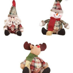Kit Trio: Boneco De Neve, Papai Noel, Rena, Decoração De Nat