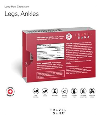 Travelsana Circulação De Longa Distância - Pycnogenol 100mg - Imagem 2