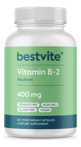 Vitamina B2 Bastvite/ 400 Mg/120 Cápsulas