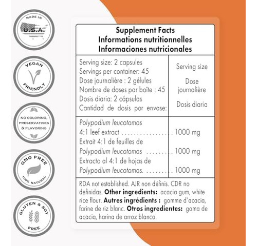 Supersmart - Extrato De Polypodium Leucotomos 1000mg Por Dia - Imagem 3