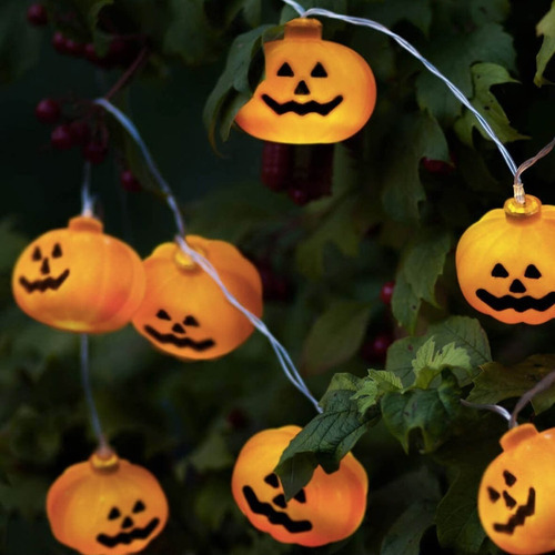 Cordão Luz Led Luminaria Abajur Bola Abóbora Halloween - Imagem 4