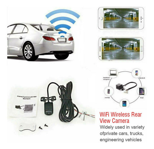 Câmera De Visão Traseira 170° Wifi Wireless Radio Car - Imagem 5