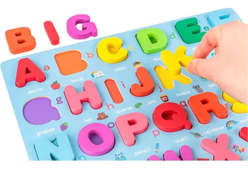 F Crianças Alfabeto Digital Jigsaw Maiúsculas Brinquedo - Imagem 3