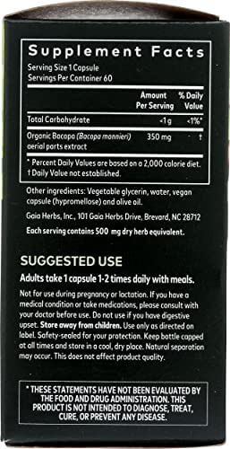 Gaia Herbs Bacopa - Suplemento De Ervas Para Suporte Cerebr - Imagem 5