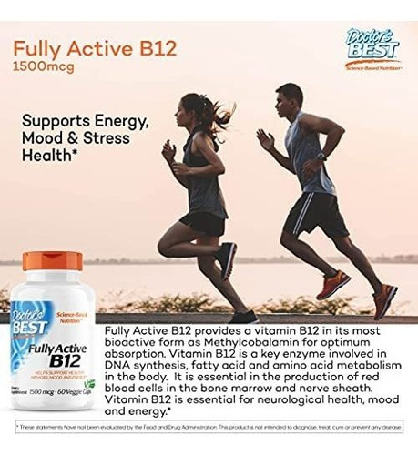 Vitamina B-12 Marca Doctors Best, 1500 Mcg, 60 Pastilhas - Imagem 4