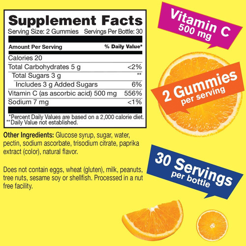 Gomas De Vitamina C Wellyeah 500 Mg | Sabores De Origem Natu - Imagem 2