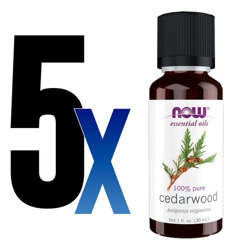 Óleo De Cedro 100% Puro Now Foods Cedarwood Oil 30ml 5un - Imagem 2