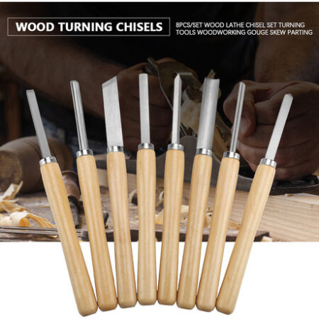H 8pcs/set Madeira Torno Cinzel Set Ferramentas De - Imagem 2
