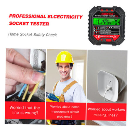 Testador De Tomada Elétrica Habotest Com Display De Tensão 9 - Imagem 3