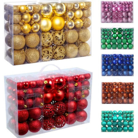 Conjunto De Enfeites De Bolas De Natal De 100 Peças - Imagem 3