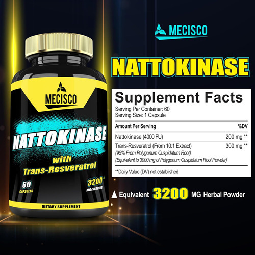 Suplemento Mecisco Nattokinase 4000 Fu 200mg Com Trans-resve - Imagem 2
