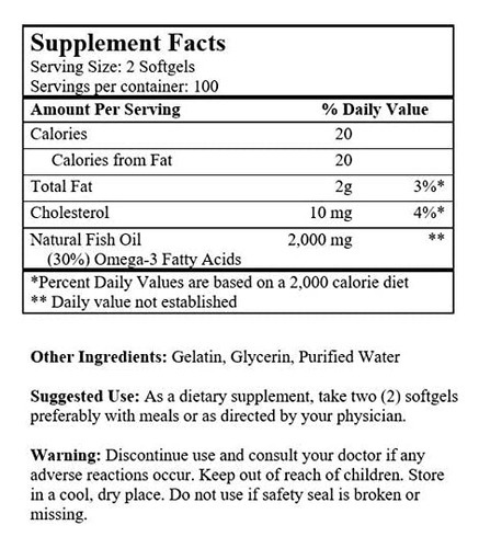 Ómega 3 Óleo De Peixe Do Mar Profundo Do Alasca 1000mg 200 C - Imagem 4