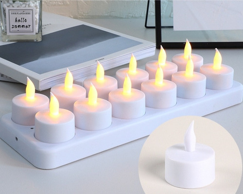 Velas Elétricas Led Recarregáveis, Chá Cintilante Sem Chama - Imagem 2