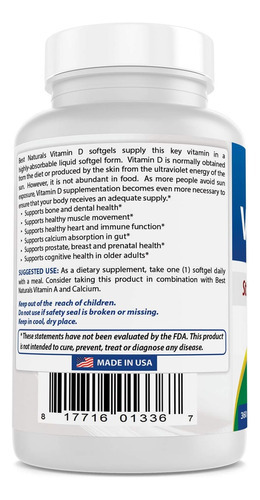 Melhores Cápsulas Softgel De Vitamina Diu 360 Naturals - Imagem 7