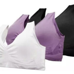 Pacote Com 3 Sutiãs Esportivos Sem Costura Plus Size
