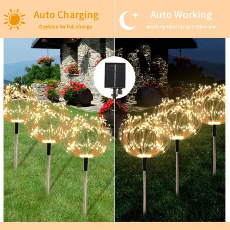 Luzes Solares De Fogos De Artifício, Luzes Decorativas 5pcs. - Imagem 13