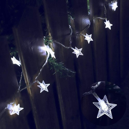 Luzes De Estrela De Corda De Fadas Movidas A Energia Solar D - Imagem 3