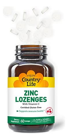 Pastilhas De Zinco Country Life Com Vitamina C, Apoia A Saú - Imagem 2