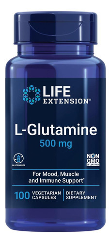 Extensão Da Vida L-glutamina, 500 Mg L-glutamina, Aminoácido