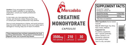 Cápsulas De Monohidratação Da Creatina Da Mercadoba, Monohid - Imagem 2