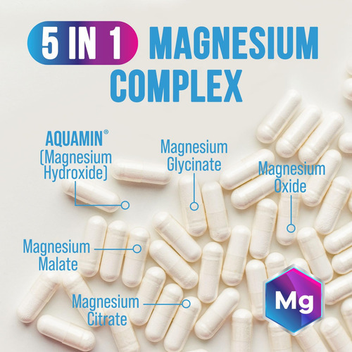 Complexo De Magnésio Suplemento 500mg - Alta Absorção Glicin - Imagem 3