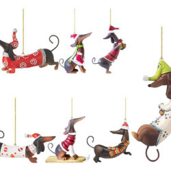 Decorações De Árvore De Cachorro Dachshund De Natal Pingente