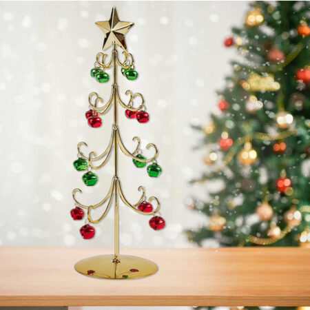 Decoração De Natal: Mesa, Árvore De Metal, Ferro Forjado, Or - Imagem 2