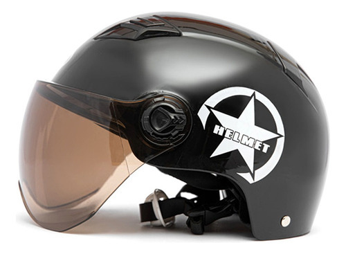 Capacete De Motocicleta Meio Aberto Rosto Proteção Tamanho A