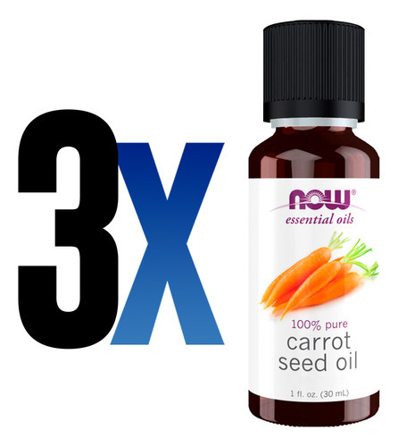 Óleo Semente De Cenoura Now Foods 30ml Puro Importado 3un - Imagem 2