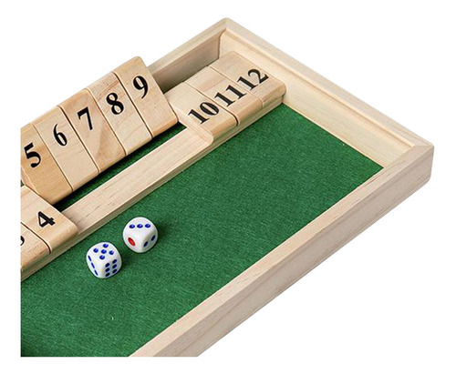 Jogo Shut The Box - Jogo De Dados De Madeira Com 12 Números - Imagem 5