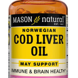 Óleo De Fígado De Bacalhau Mason Natural Mais Vitamina A E D