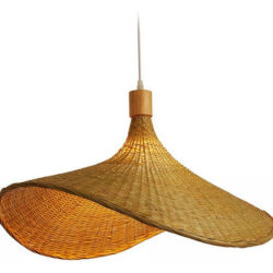 A Luminária De Teto Pendente Chapéu De Vime Lustre De 30 Cm