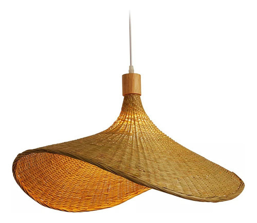 A Luminária De Teto Pendente Chapéu De Vime Lustre De 30 Cm