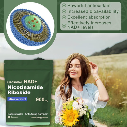 Suplemento Lipossômico De Quackiki Com Nad Nad Nicotinamida - Imagem 3