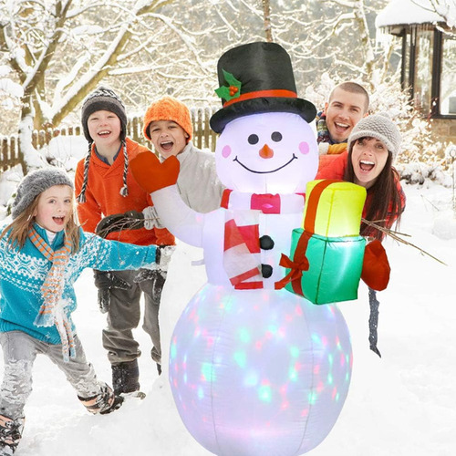 X Decorações Infláveis De Jardim De Boneco De Neve Com Luz - Imagem 9
