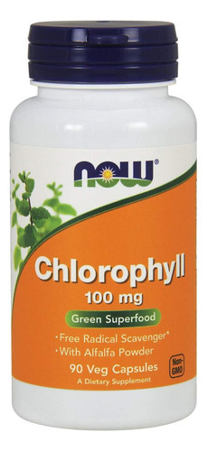 Now Foods Supplements, Clorofila 100 Mg Com Alfafa Em Pó, Su